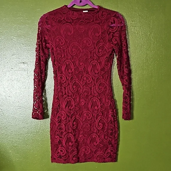 Windsor Dresses | Windsor Burgundy Lace Dress Y2k | Color: Red | Size: S | Tiffanygoodm280's Closet